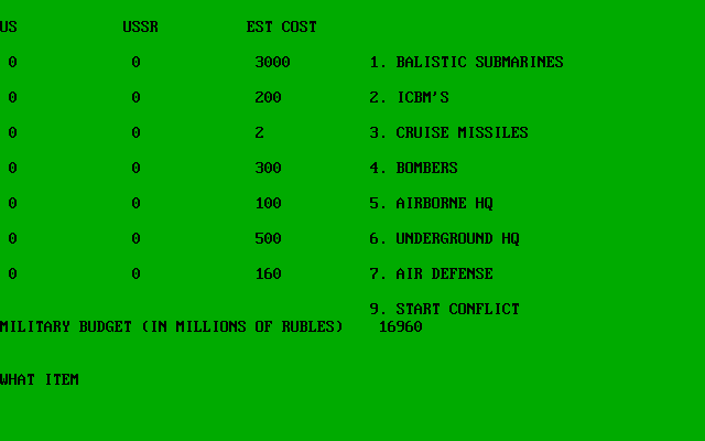 Global Thermonuclear War abandonware