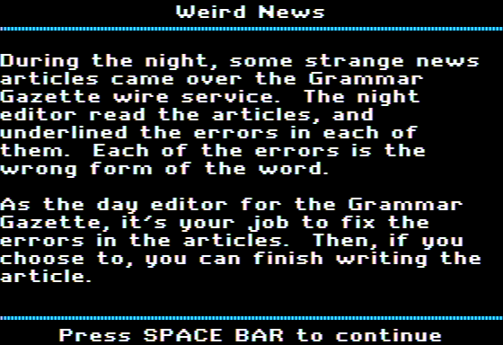 Grammar Gazette abandonware