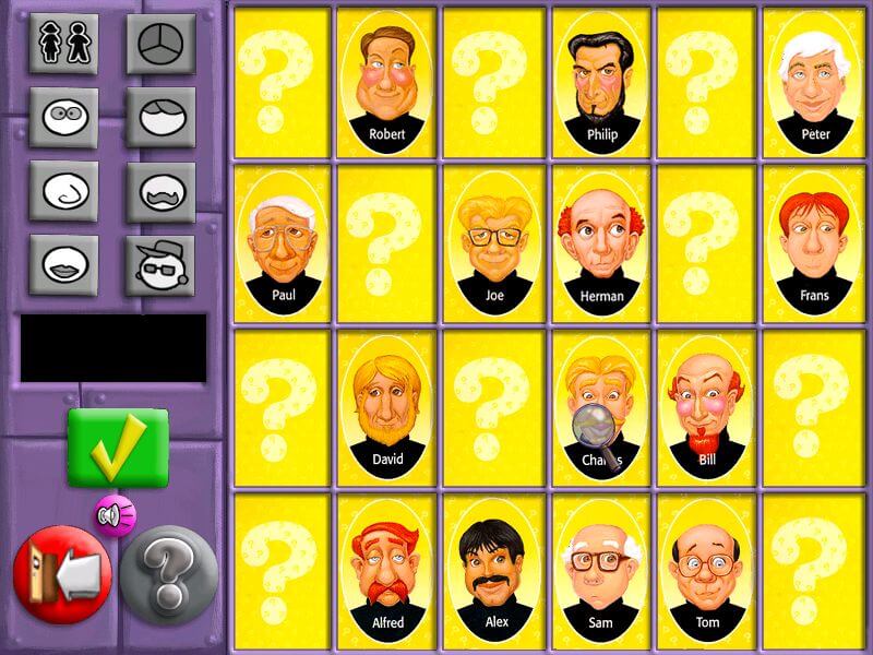 Old guess who game characters hotsell