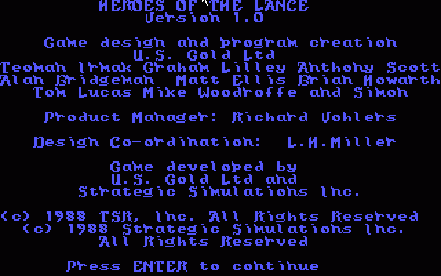 Heroes of the Lance - My Abandonware