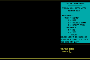 IBM PC Blackjack 0