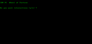 IBM PC Wheel of Fortune 0