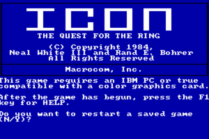 ICON: Quest for The Ring 1