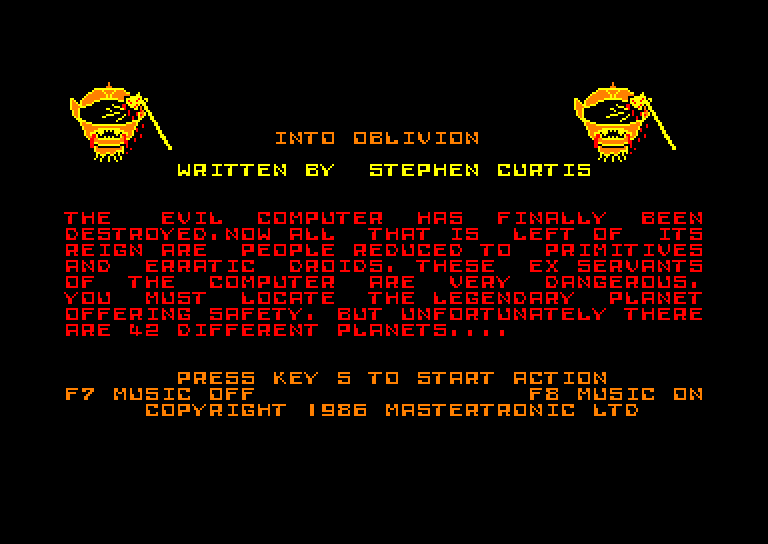Into Oblivion abandonware
