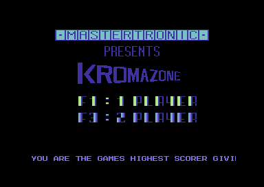 Download Kromazone (Commodore 64) - My Abandonware