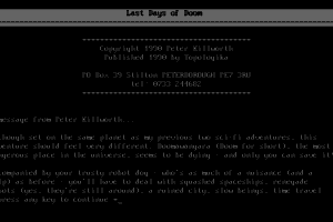 Last Days of Doom 0