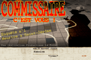Le Commissaire C'est Vous! 0