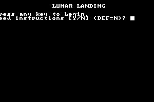 Lunar Landing 0
