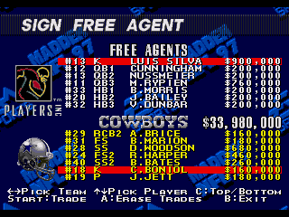 madden nfl genesis screenshots