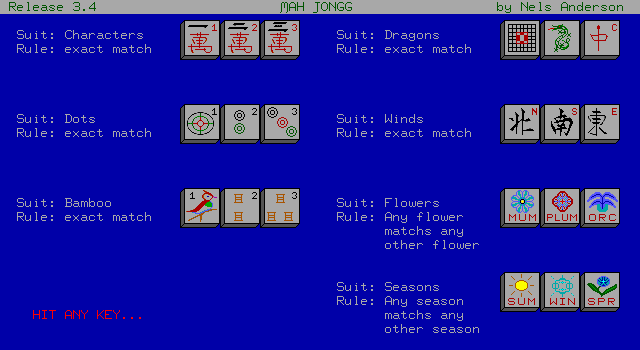 Mah Jongg Solitaire game at