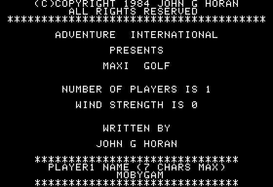 Maxi Golf abandonware