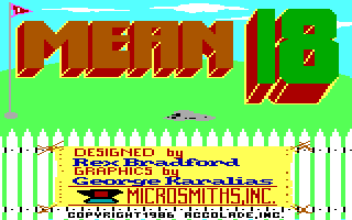 Accolade's Mean 18: Famous Course Disk - Volume III 0