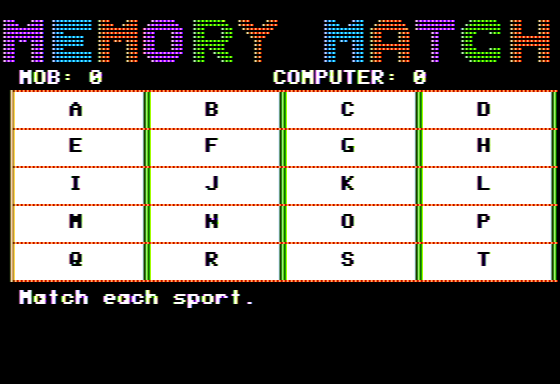 Memory Match abandonware