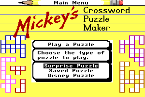 Mickey's Crossword Puzzle Maker 10