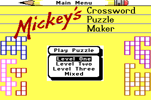 Mickey's Crossword Puzzle Maker 11