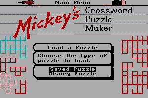Mickey's Crossword Puzzle Maker 15