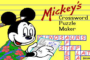 Mickey's Crossword Puzzle Maker 1