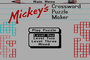 Mickey's Crossword Puzzle Maker 20