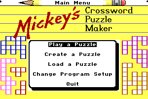 Mickey's Crossword Puzzle Maker 4