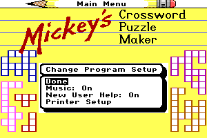 Mickey's Crossword Puzzle Maker 5