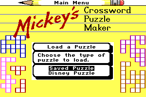 Mickey's Crossword Puzzle Maker 6