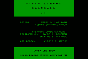 MicroLeague Baseball II 16