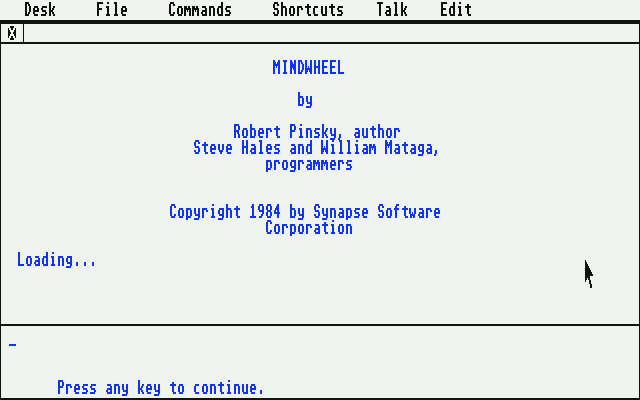 Mindwheel abandonware