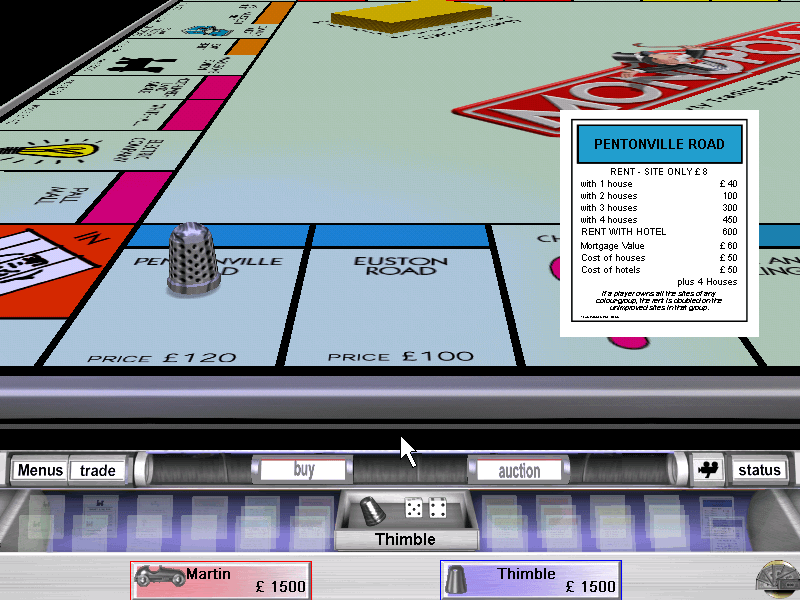 Monopoly PC (1999) : Hasbro Interactive : Free Download, Borrow