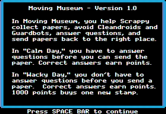 Moving Museum abandonware