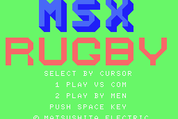 MSX Rugby 0