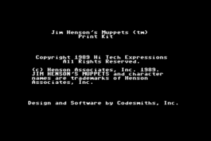 Muppets Print Kit abandonware