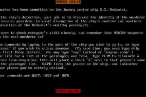 Murder Cruise abandonware