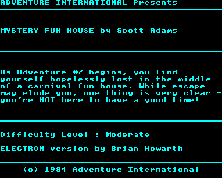 Mystery Fun House abandonware