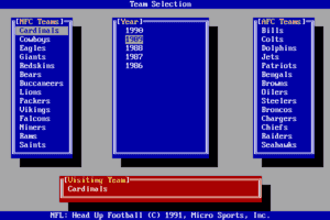 NFL Pro League Football: New 1991 Version 1