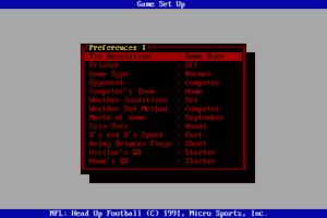 NFL Pro League Football: New 1991 Version abandonware