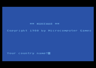 Nukewar abandonware