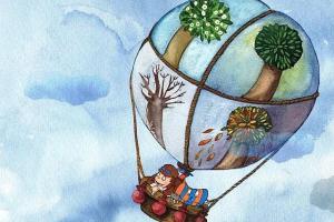 Oscar the Balloonist Dives into the Lake 1