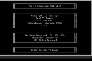 Paul's Classroom Math abandonware