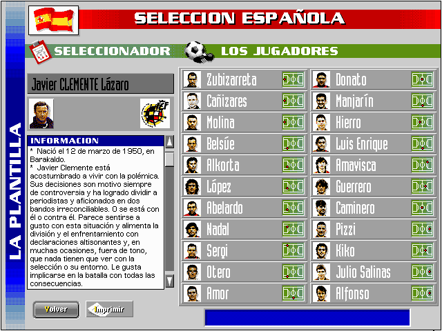 PC Selección Española de Fútbol Eurocopa '96 2