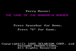 Perry Mason: The Case of the Mandarin Murder 0