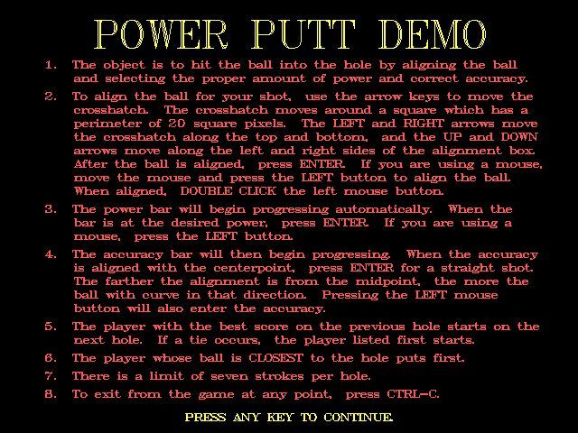Power Putt abandonware