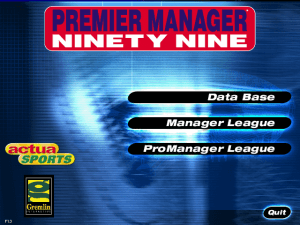 Premier Manager Ninety Nine 0