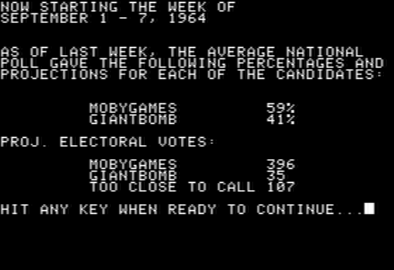 President Elect: 1988 Edition abandonware