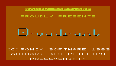 Download Quadrant (VIC-20) - My Abandonware
