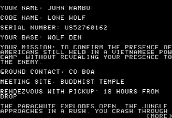 Rambo: First Blood Part II abandonware