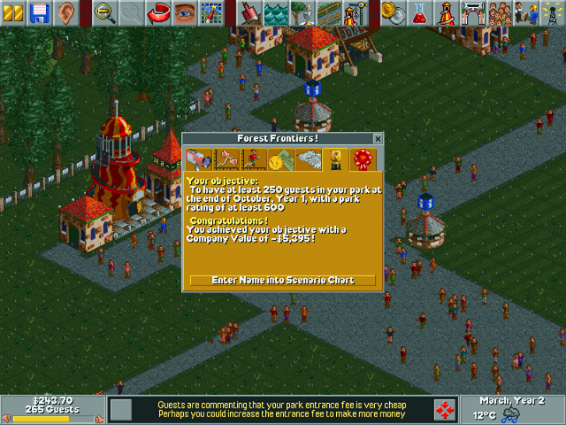 RollerCoaster Tycoon Classic: Forest Frontiers Scenario