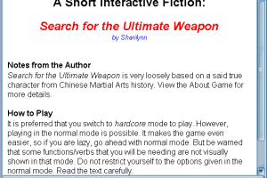 Search for the Ultimate Weapon 1