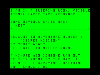 Scott Adams' Graphic Adventure #3: Secret Mission abandonware