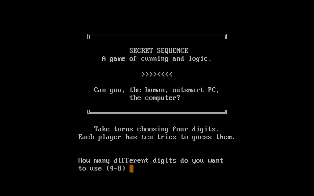 Secret Sequence abandonware