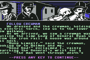 Sherlock Holmes in "Another Bow" abandonware